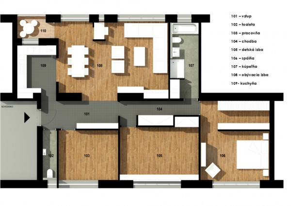 PREDANÝ! Moderný 4 izbový byt na Letnej ulici